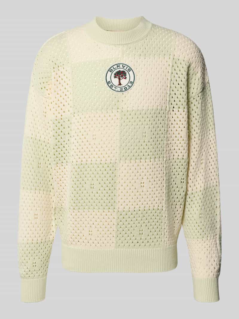 BLKVIS Gebreide pullover met ajourpatroon