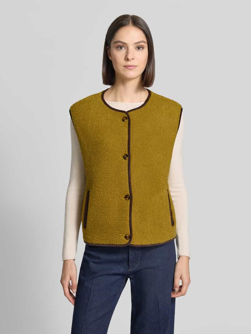 Christian Berg Woman relaxed fit bodywarmer met doorlopende knoopsluiting