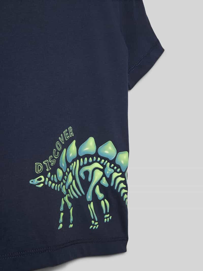 s.Oliver RED LABEL Regular fit T-shirt van zachte katoenmix met een siliconenprint