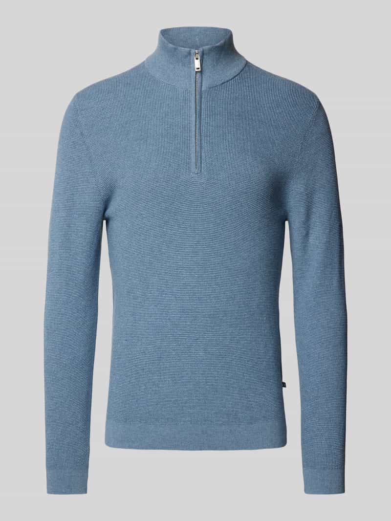 Matinique Gebreide pullover met opstaande kraag model 'lagoon'