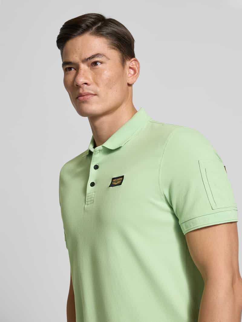 PME Legend Poloshirt met labeldetail