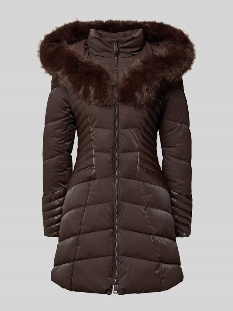Guess Regular fit gewatteerde lange jas met tweewegsritssluiting model 'Oxana'