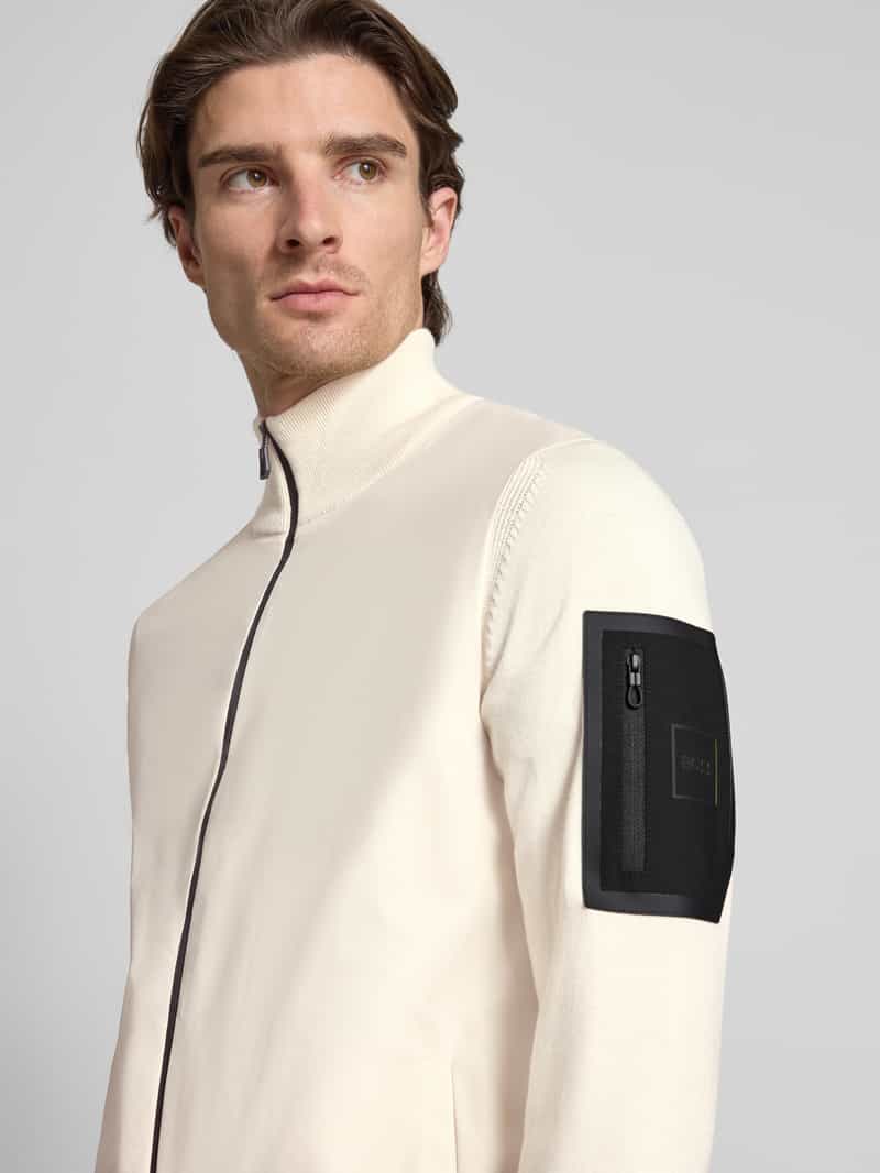 BOSS Green Regular fit functioneel thermojack met scheerwol model 'MOMENTUM'