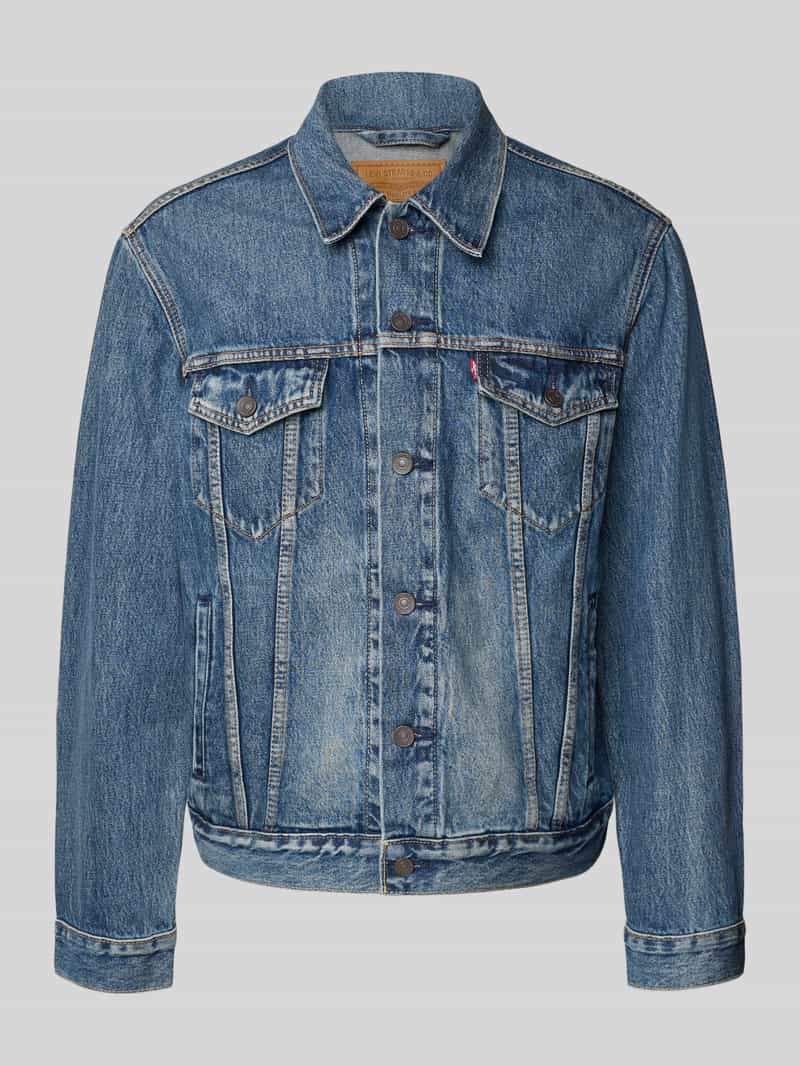 Jeansjack met labeldetail, model 'THE TRUCKER JACKET'