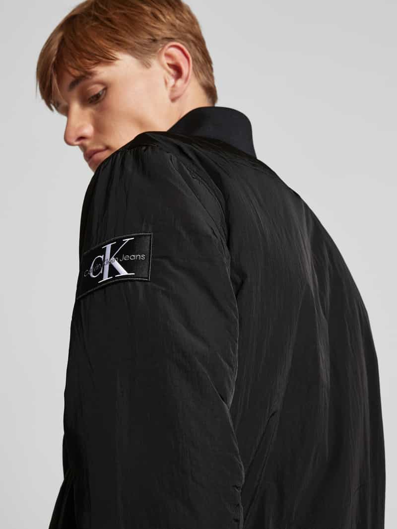 Calvin Klein Jeans Jack met labelprint model 'PADDED HARRINGTON'