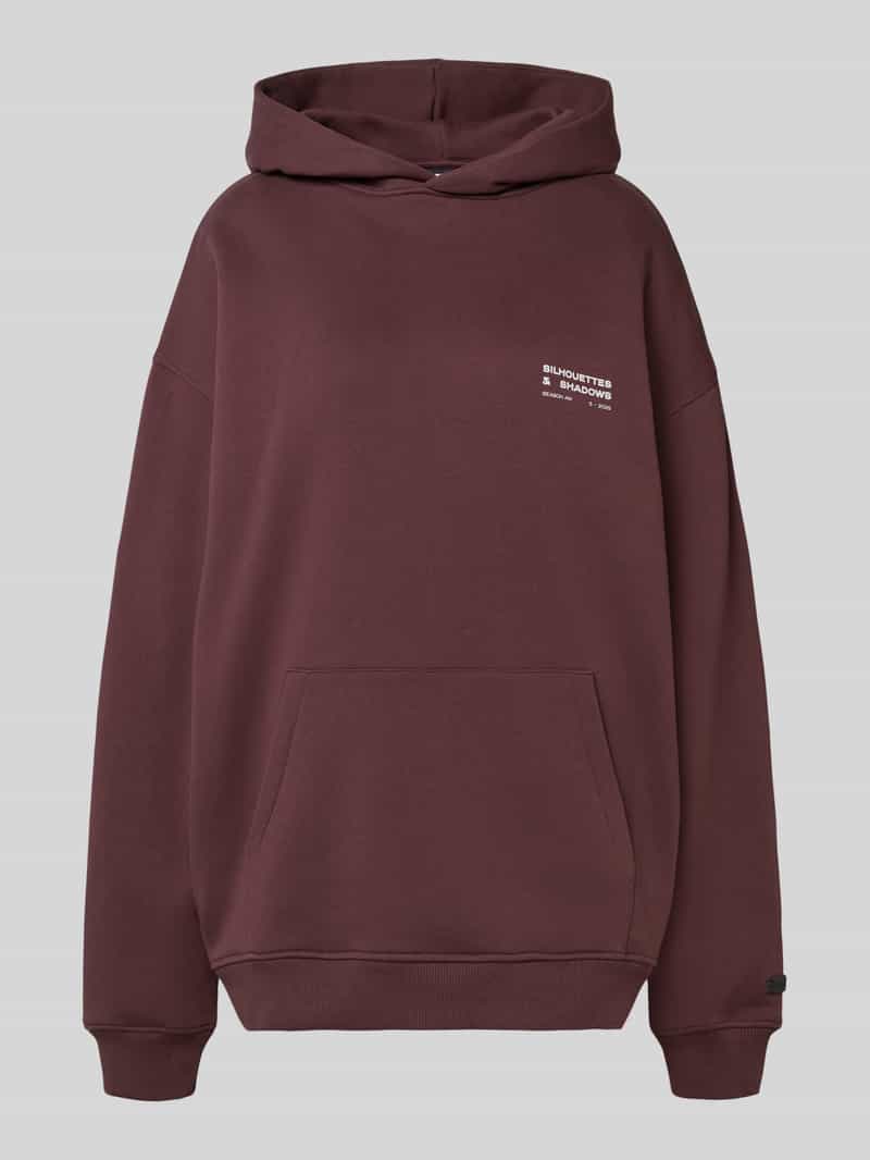 Karo Kauer Oversized hoodie met kangoeroezak model 'Plum'