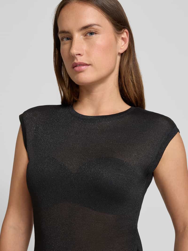 Vero Moda Slim fit T-shirt van viscosemix model 'SARAH'