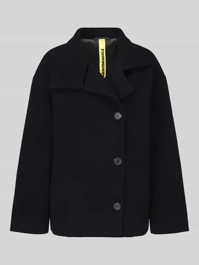 Loose fit lange jas van wol model 'MAJELAA WOOL'
