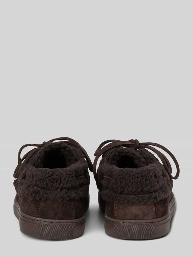 Marc O'Polo Loafers met lamswollen voering van runder suède