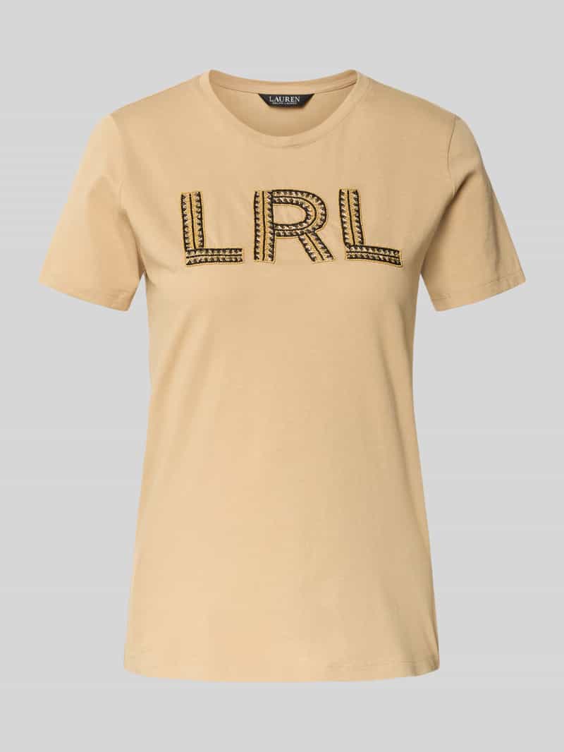Lauren Ralph Lauren T-shirt met stitching en ronde hals model 'KATLIN'