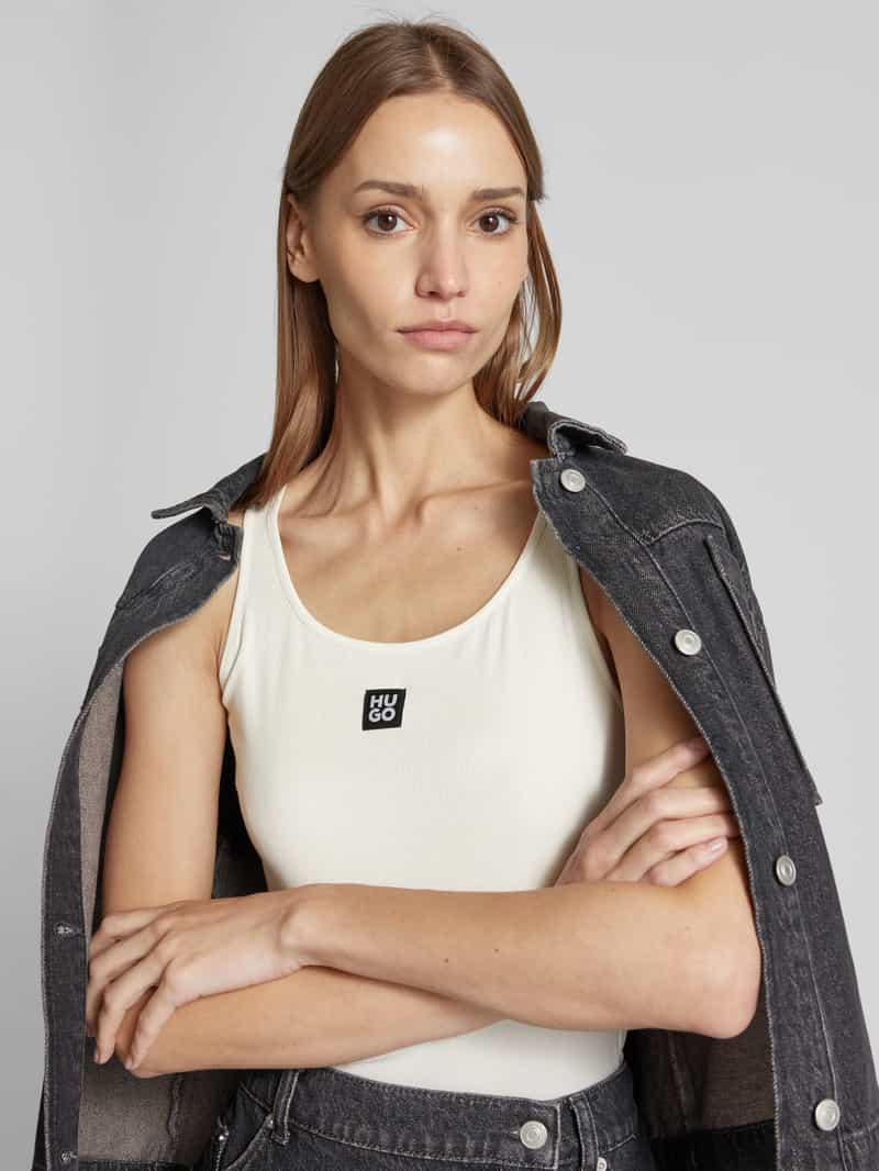 HUGO Tanktop met labelpatch model 'VEST'