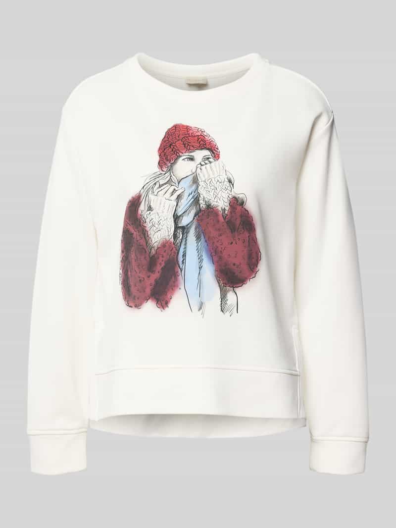 milano italy Sweatshirt met motiefprint en ronde hals