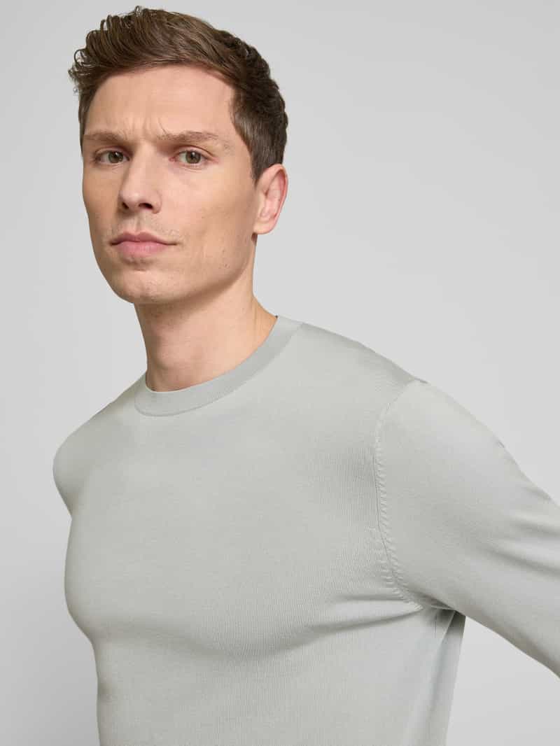 Profuomo Gebreide pullover met ronde hals