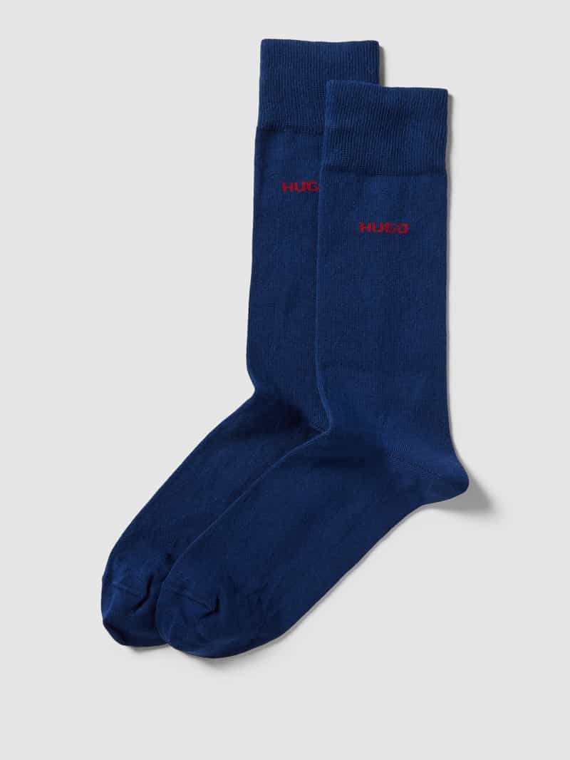 HUGO Sokken met labeldetail in een set van 2 paar
