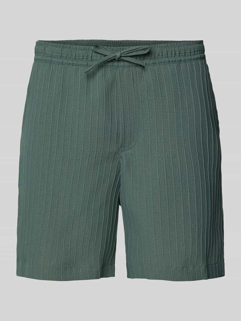 jack & jones Regular fit korte broek met structuurmotief model 'JAIDEN MASSIMO'