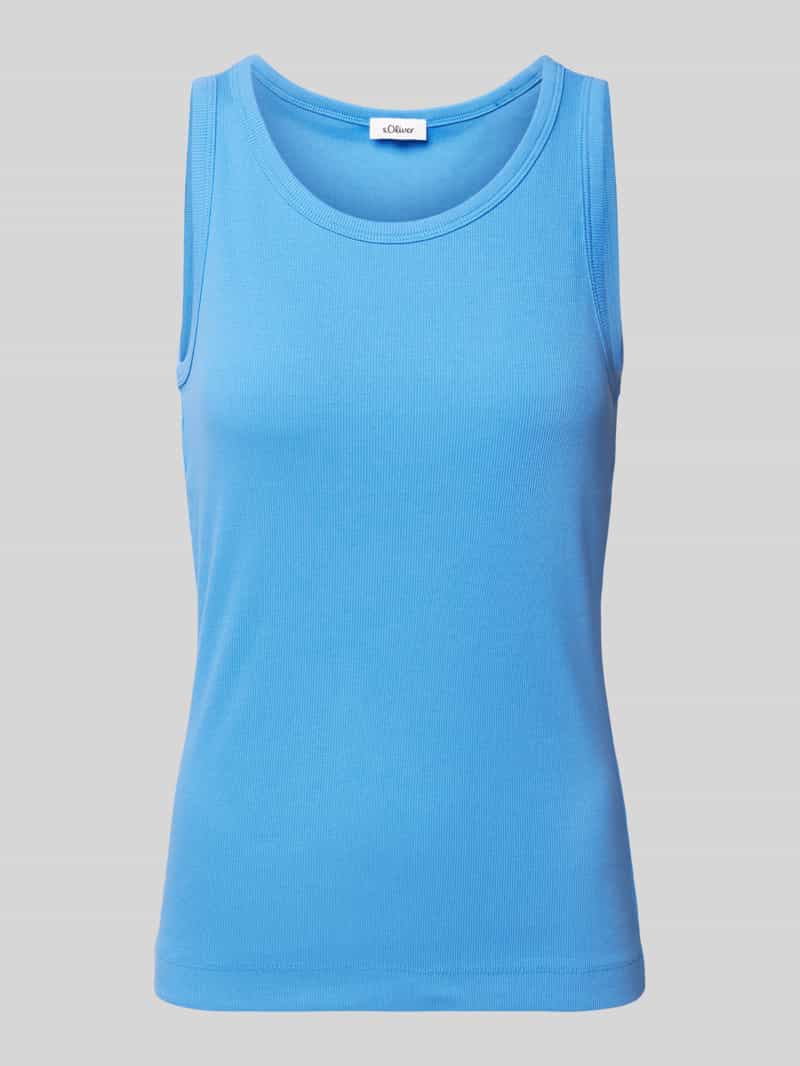 s.Oliver RED LABEL Slim fit tanktop van viscosemix met ribstructuur