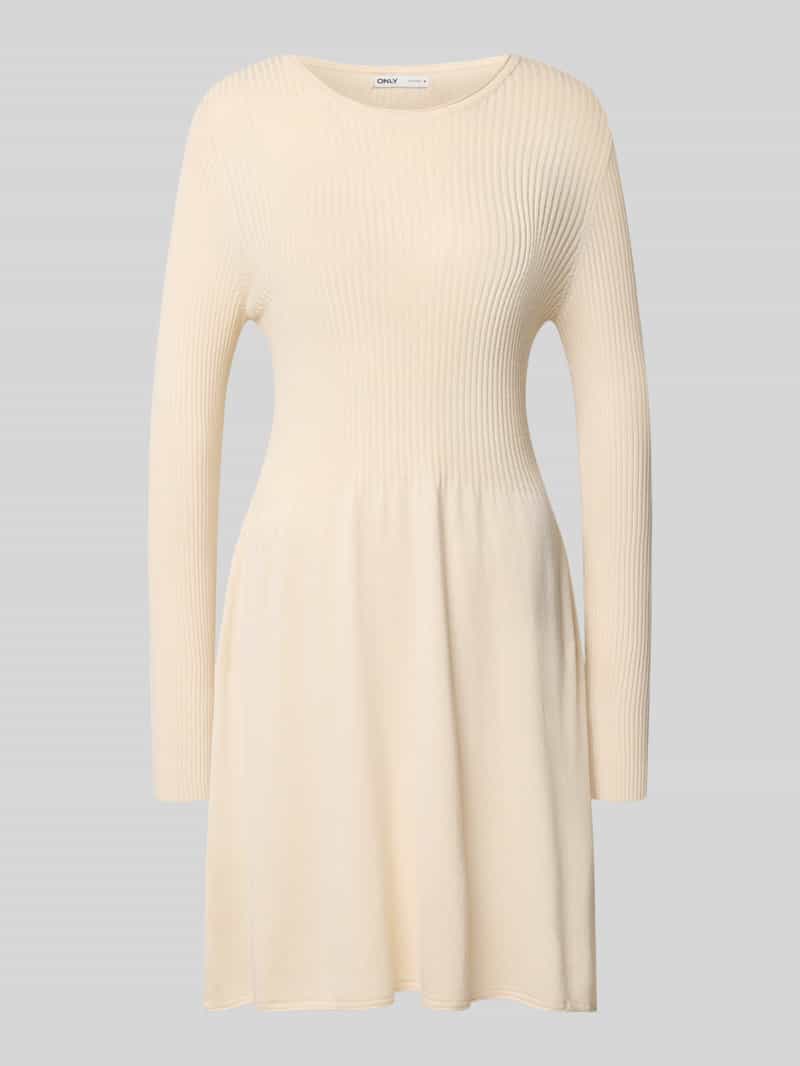 Only Gebreide jurk ONLALMA L/S O-NECK DRESS KNT NOOS