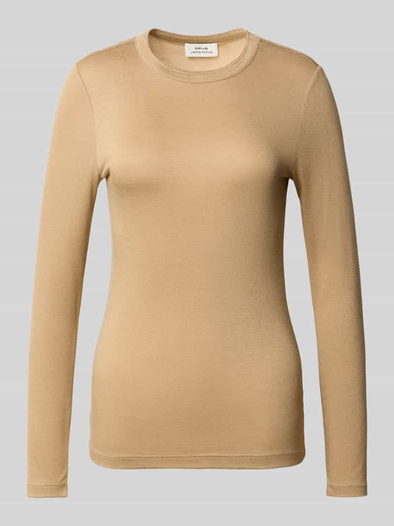 Opus Shirt met lange mouwen en ronde hals model 'Sifa'