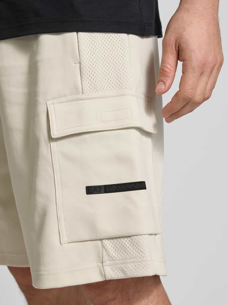 EA7 Emporio Armani Sweatshorts met elastische band