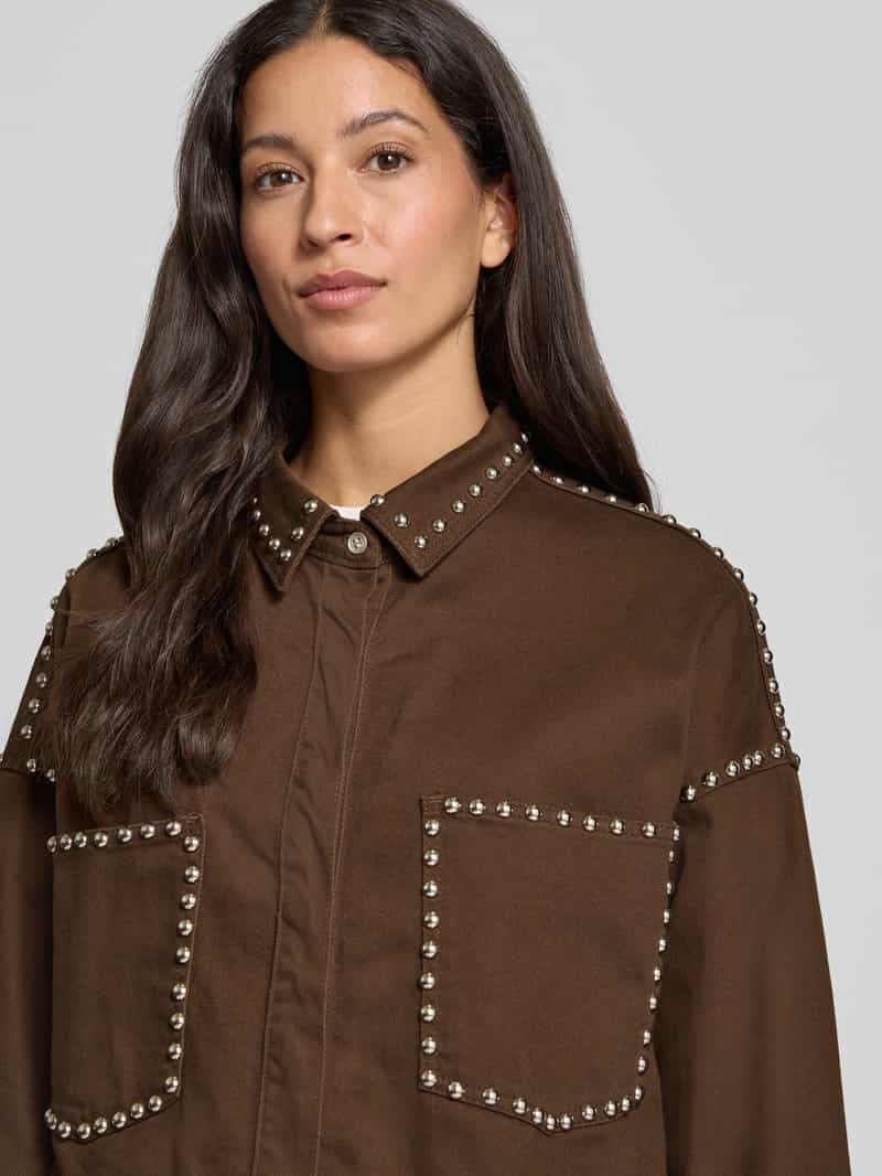 miss goodlife Relaxed fit jeansblouse met studs model 'Studs'