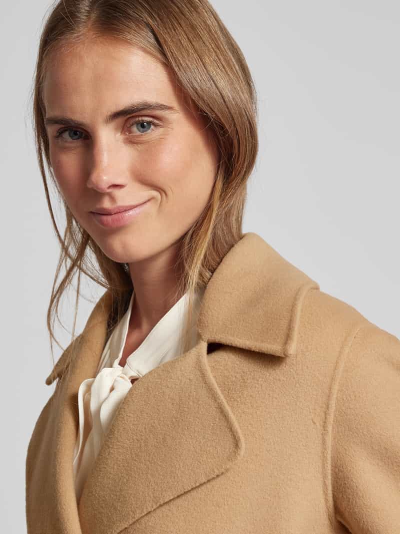 Weekend Max Mara Lange jas van scheerwol met tailleriem model 'MANU'