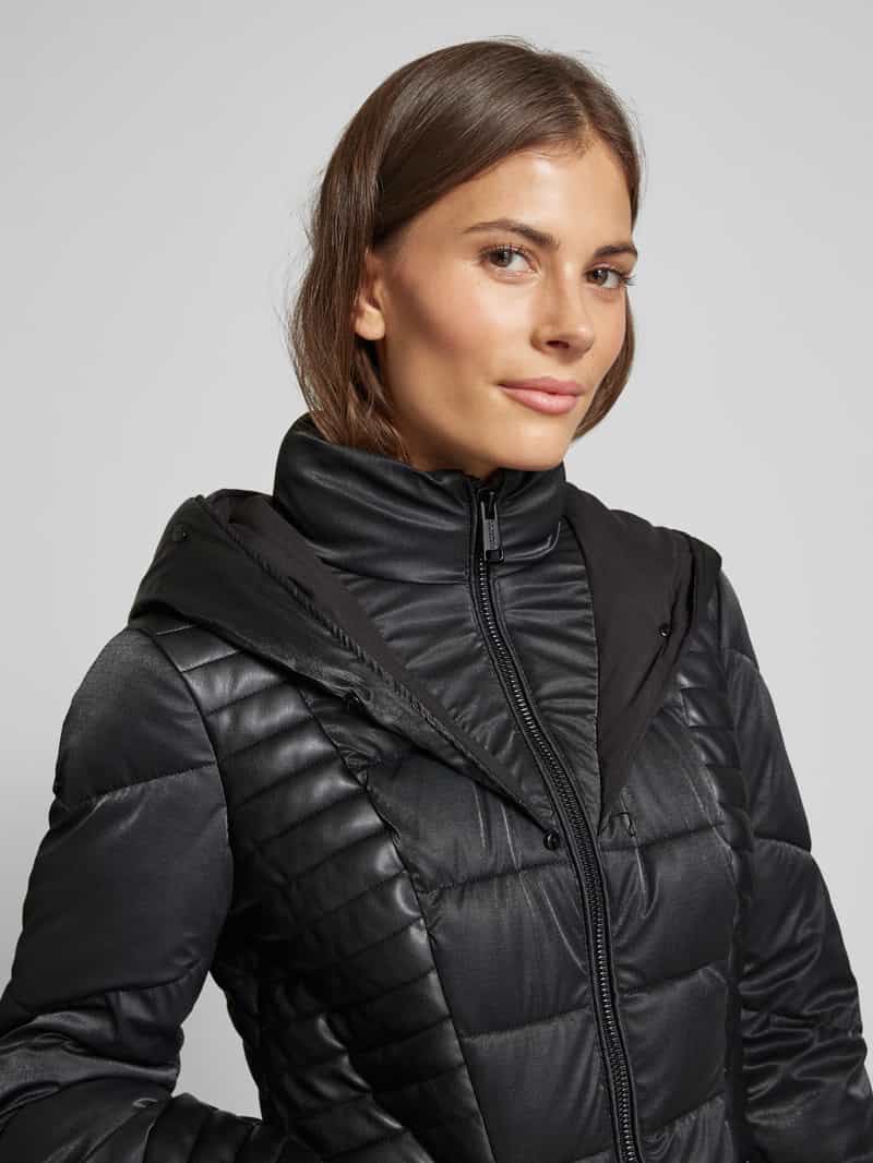 Guess Gewatteerde lange jas met imitatiebont model 'OXANA'