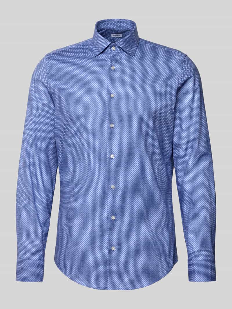 seidensticker Slim fit zakelijk overhemd van katoen met kentkraag