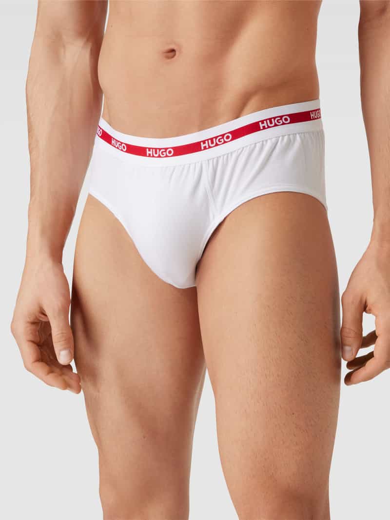 HUGO Slip met elastische band met logo in een set van 3 stuks