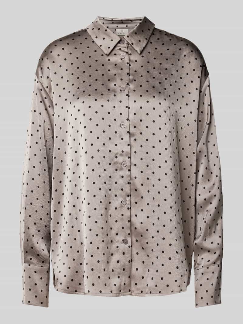 Kaffe Slim fit overhemdblouse met manchetten model 'donna'