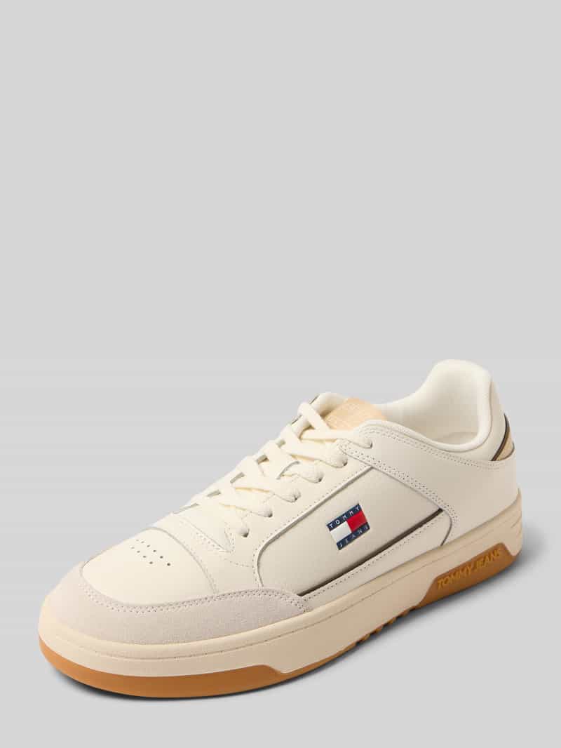 Sneakers van suède met logoprint