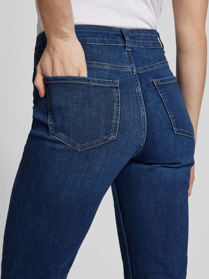 Christian Berg Woman Straight fit jeans met riemlussen en viscose