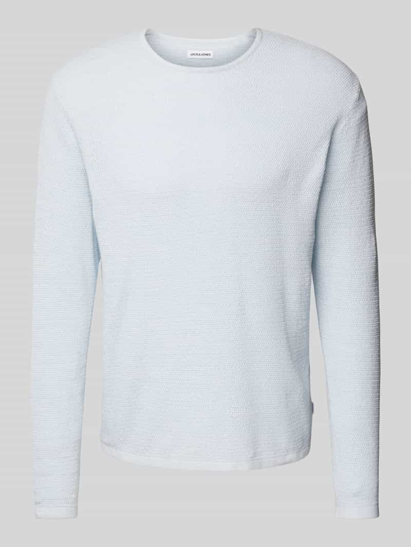 Jack & jones Gebreide pullover met ribboorden, model 'GEORGE'