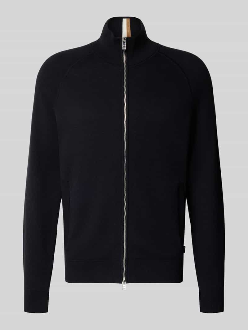 Boss Regular fit gebreid jack met scheerwol model 'H-IDINO'