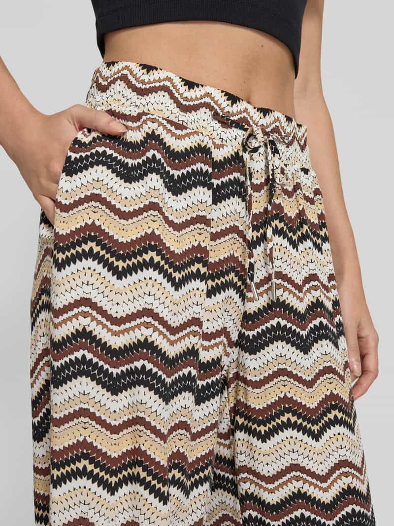 Zero Broek van viscose met elastische band