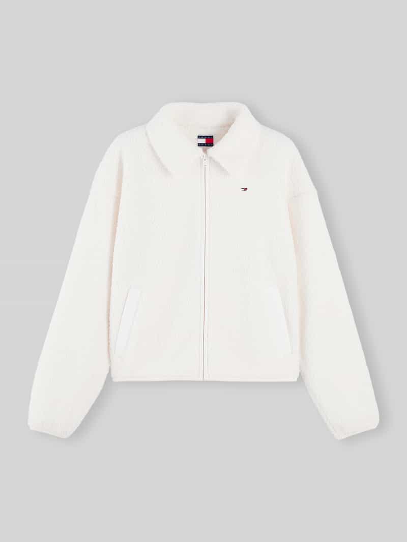 boxy fit teddyjack met labelpatch