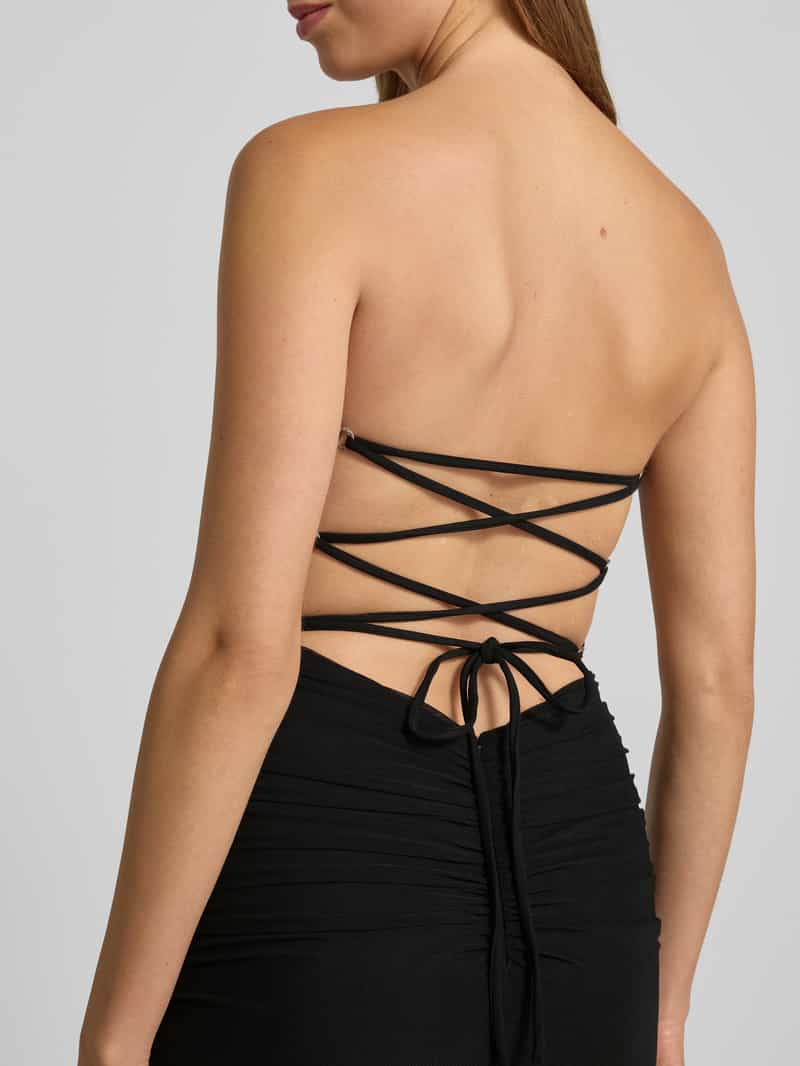 luxuar Avondjurk met vetersluiting aan de achterkant