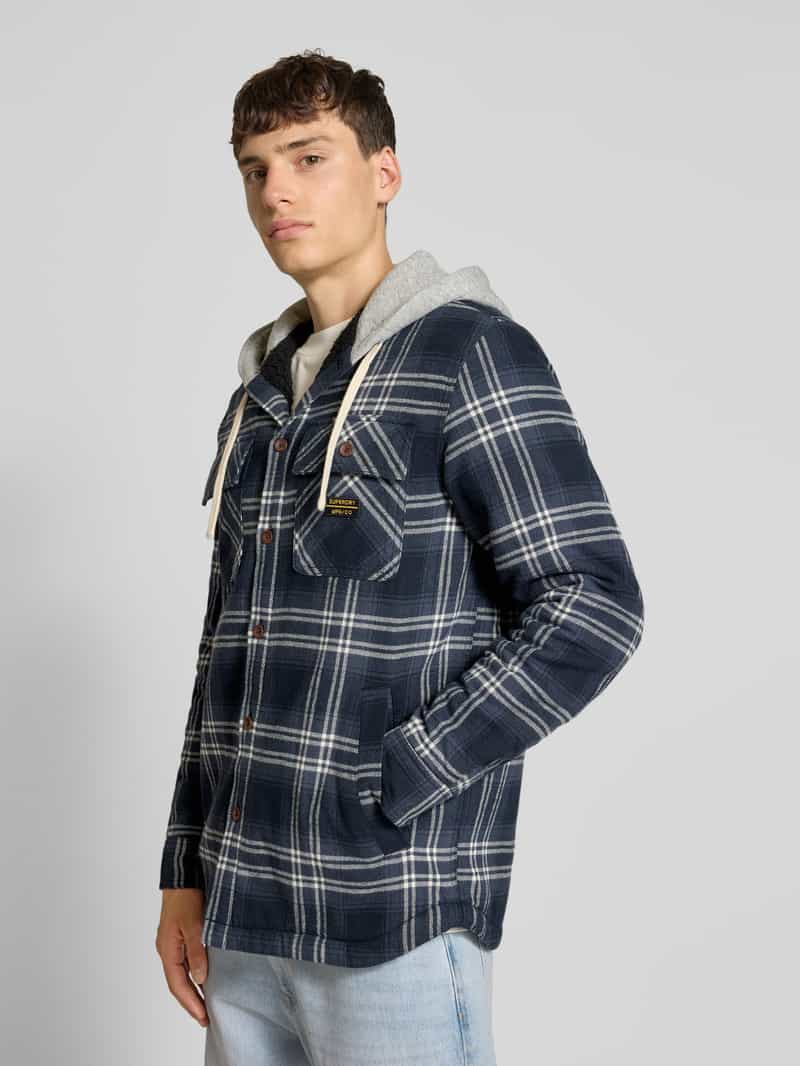 Superdry Regular fit overhemdjack met borstzakken