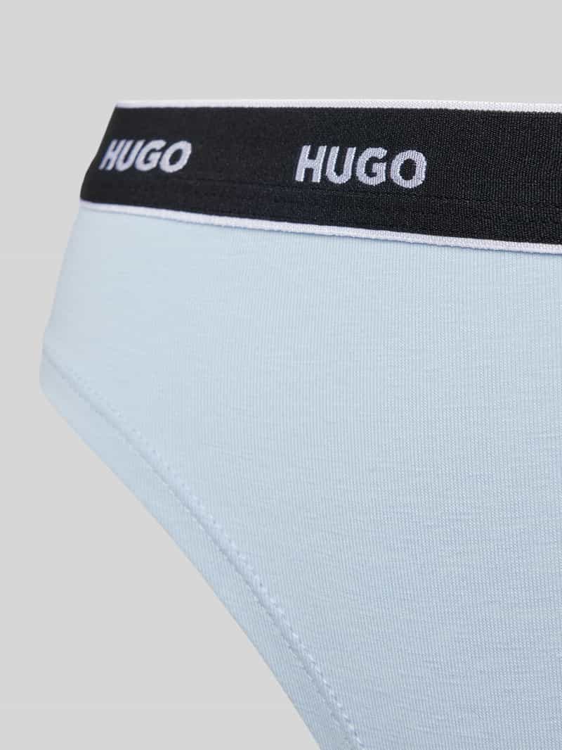 HUGO Slip met elastische band met label in een set van 3 stuks