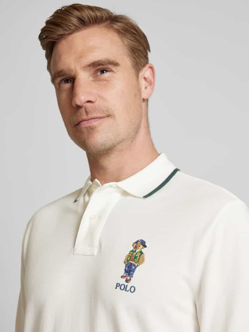 Polo Ralph Lauren Classic fit poloshirt met motief- en labelstitching