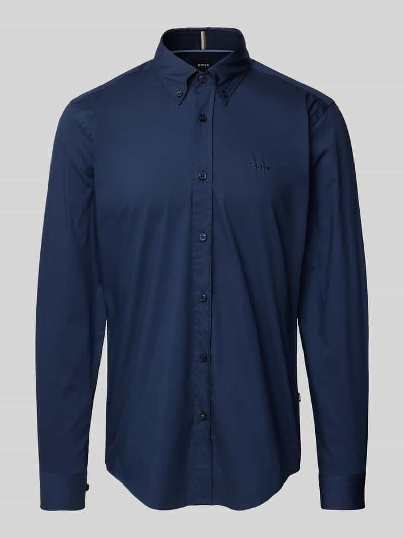 Boss Slim fit zakelijk overhemd met kentkraag model 'Roan'