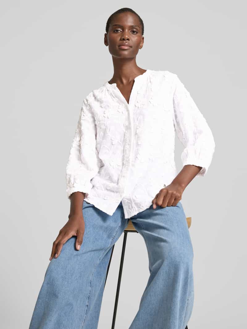 BRAX Regular fit blouse met kant model 'STYLE.Velia'