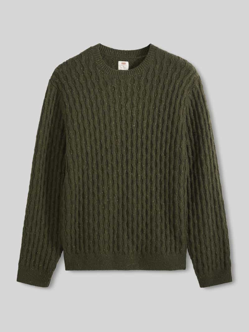 Levi's Relaxed fit trui van katoenmix met wol