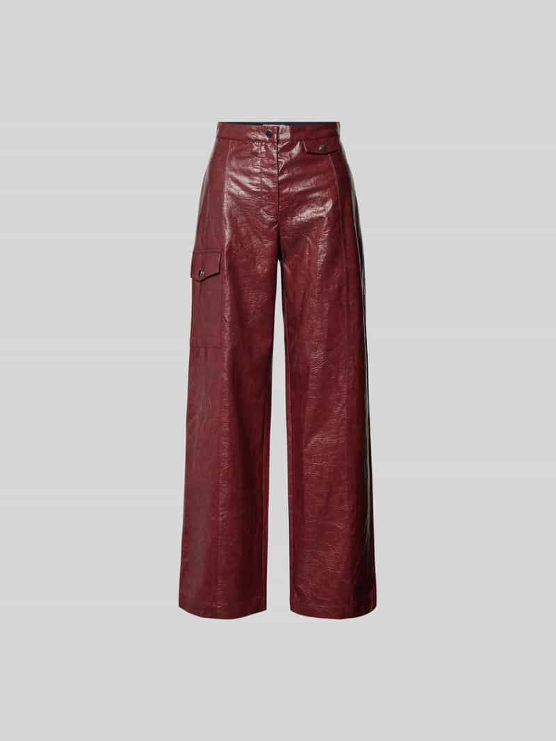 Stoffen broek in leerlook