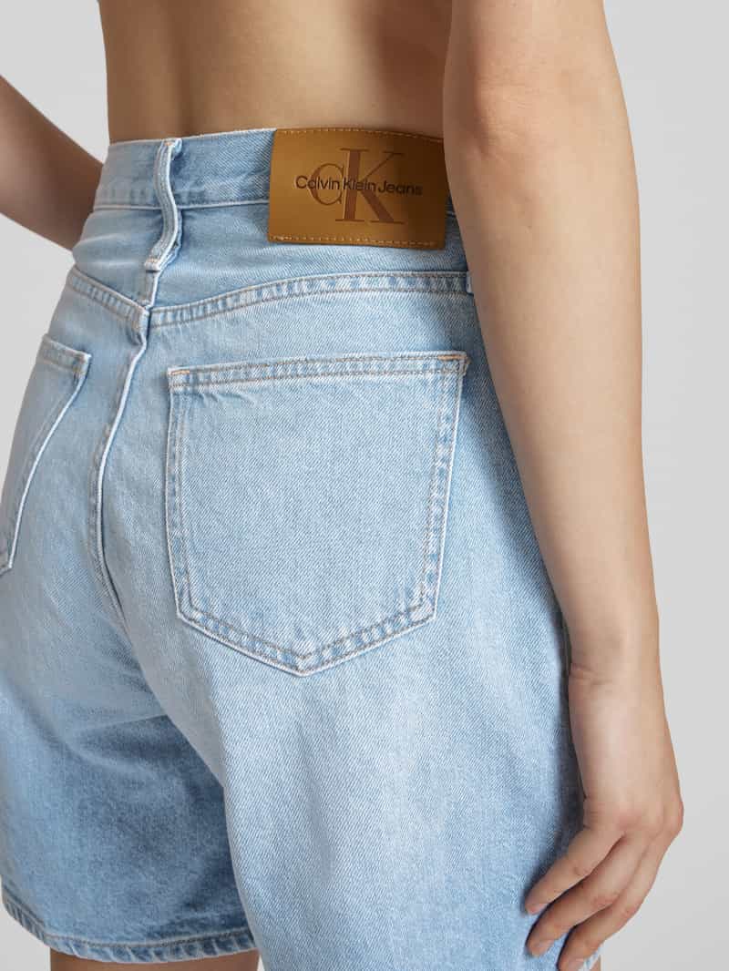 Calvin Klein Jeans Mom fit korte jeans in 5-pocketmodel met labeldetail