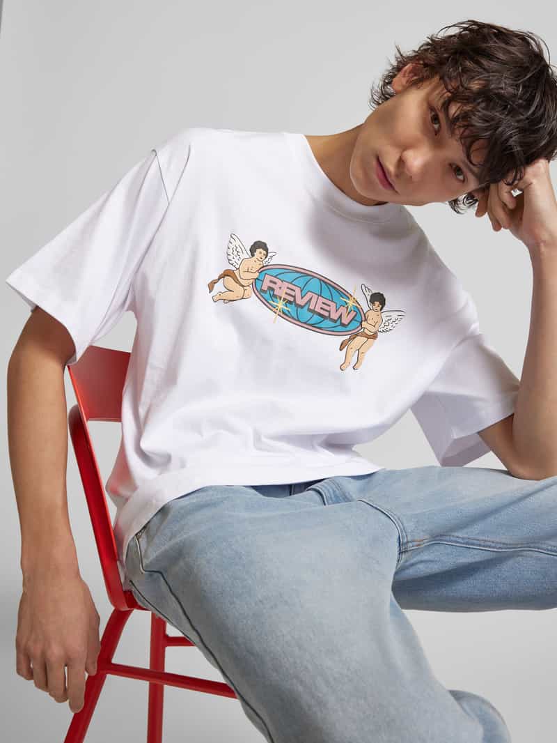REVIEW T-shirt met labelprint
