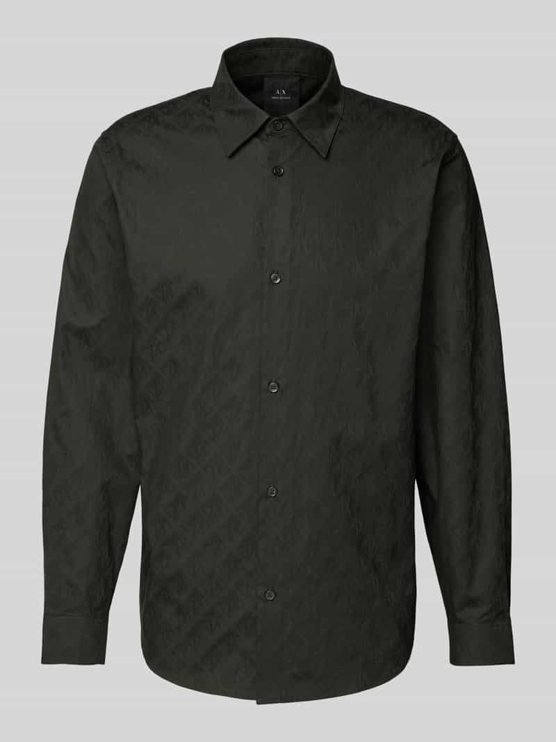 Armani Exchange Regular fit zakelijk overhemd met kentkraag model 'CAMICIA'