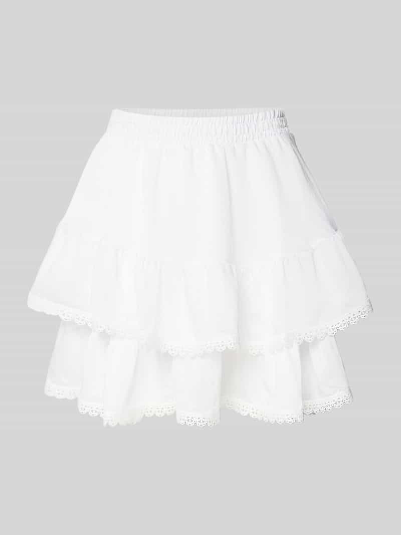 Gina Tricot Minirok met gehaakt kant model 'Boho'
