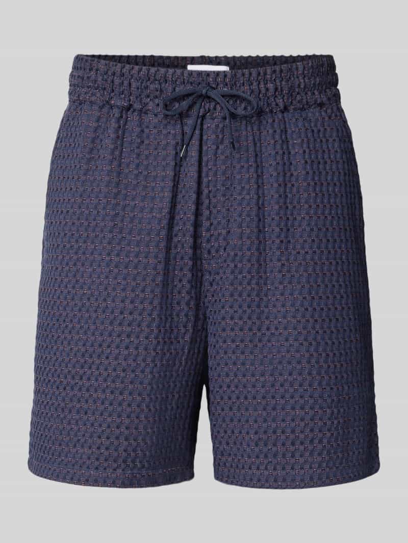 Les Deux Regular fit korte broek met structuurmotief model 'Harry'