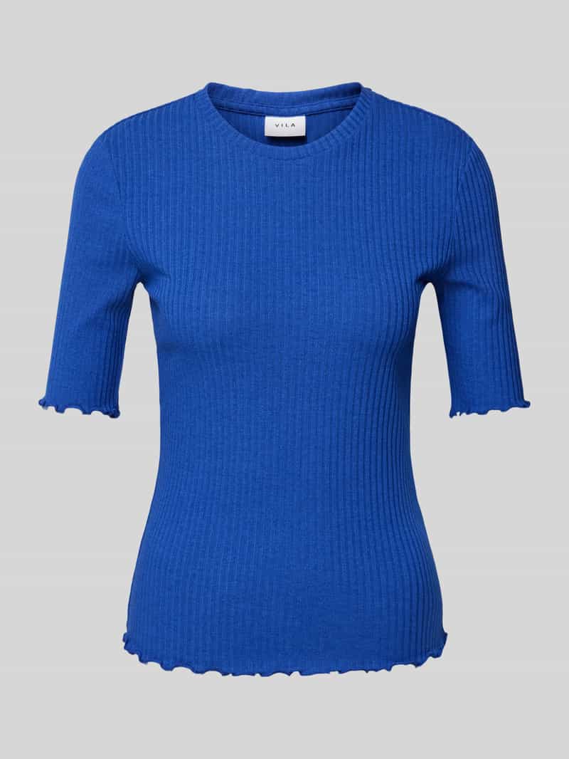 Vila T-shirt in riblook model 'ABENSI'