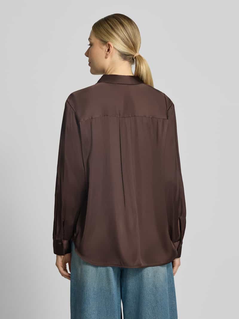 comma relaxed fit overhemdblouse van viscosemix